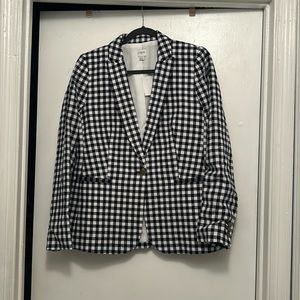 J. Crew Factory gingham blazer in size 10